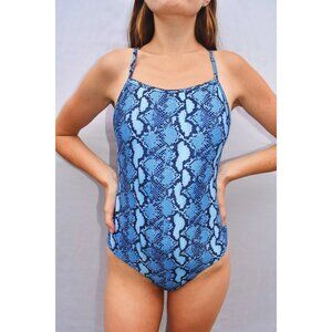 e-ko Life Jost 1 Piece Blue Snakeskin Multi Size NWT made from recycled plastic